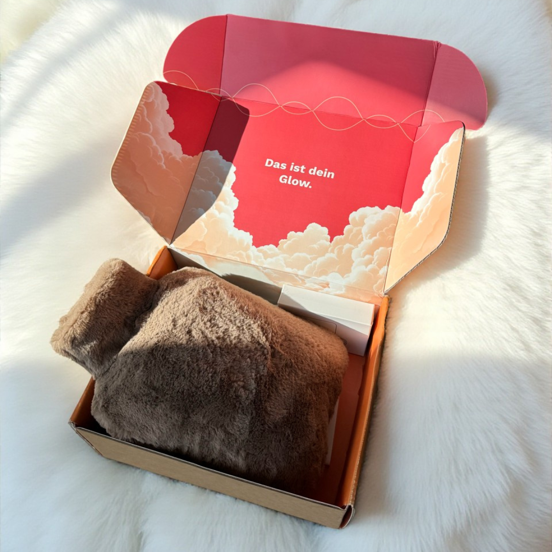 Kooshl Glow | Premium Wärmekissen | Kuschelfell Ziegelmuster