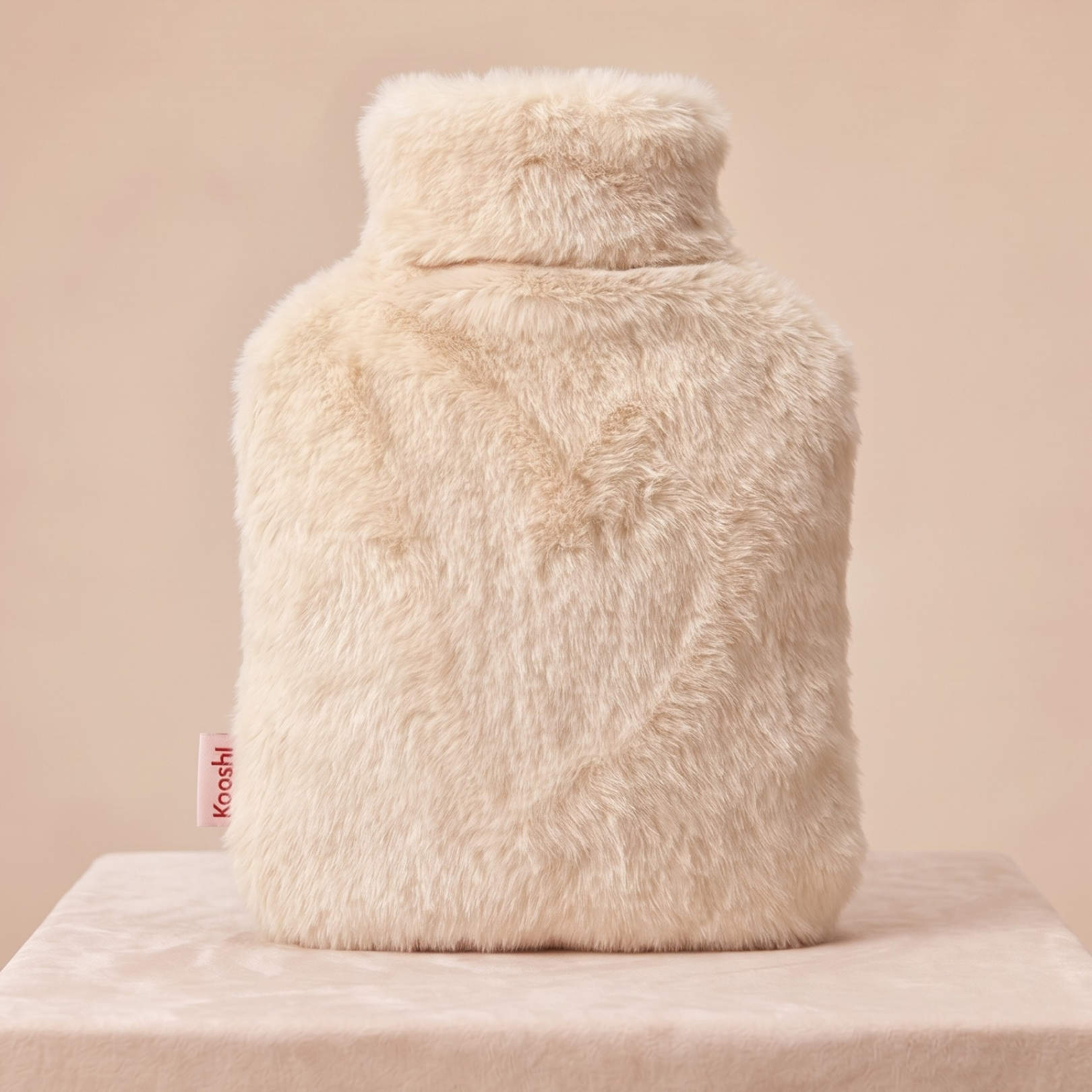 Kooshl Glow | Premium Wärmekissen | Kuschelfell Cremeweiß