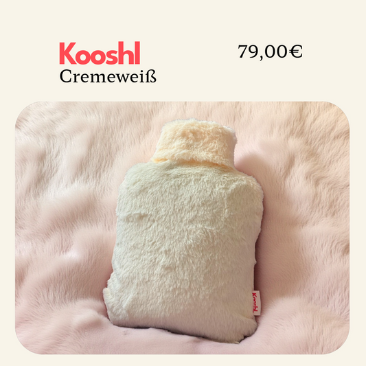 Kooshl Glow | Premium Heated Cushion | Faux Fur Cream