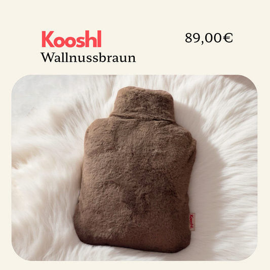 Kooshl Glow | Premium Heated Cushion | Soft Faux Fur Walnut