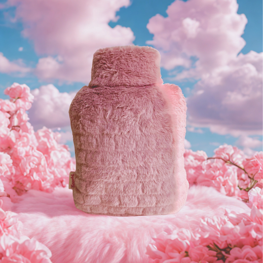 Kooshl Glow | Premium Heated Cushion | Embossed Faux Fur Rose