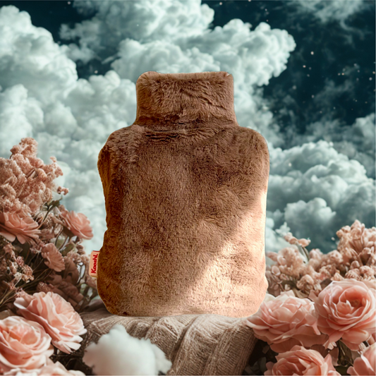 Kooshl Glow | Premium Heated Cushion | Soft Faux Fur Walnut